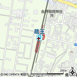 蔵王駅周辺の地図