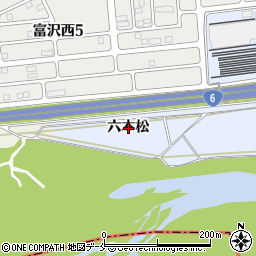 宮城県仙台市太白区富沢（六本松）周辺の地図