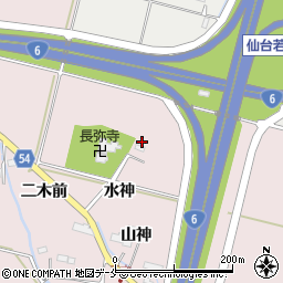 宮城県仙台市若林区二木野中周辺の地図