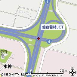 仙台若林ＪＣＴ周辺の地図