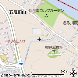 宮城県名取市高舘熊野堂五反田山周辺の地図