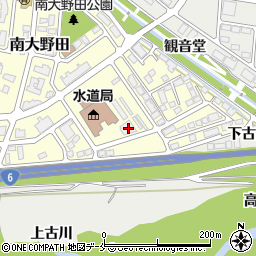 仙台市水道局周辺の地図