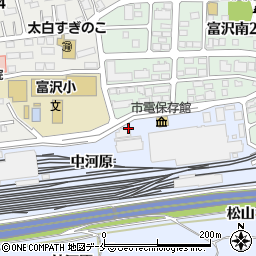 仙台市役所交通局　地下鉄富沢車両基地市電保存館・守衛室周辺の地図