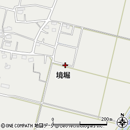 宮城県仙台市若林区三本塚境堀周辺の地図