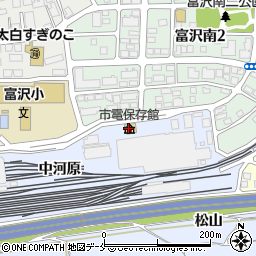 仙台市電保存館周辺の地図
