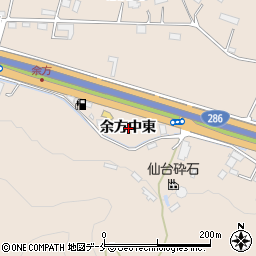 宮城県名取市高舘熊野堂余方中東周辺の地図