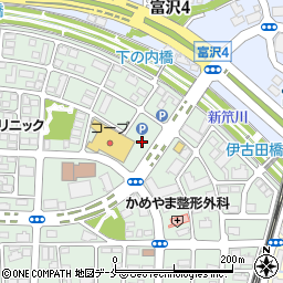 コープ富沢店駐車場周辺の地図