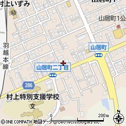 東日本電信電話村上山居社宅１号周辺の地図