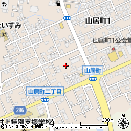 新潟県村上市山居町周辺の地図