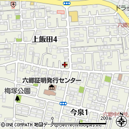 ファミリーマート若林上飯田店周辺の地図