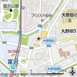 うさちゃんクリーニング　イオン富沢店周辺の地図