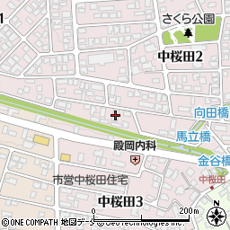 フレンドリー中桜田周辺の地図