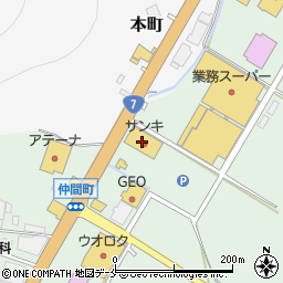 株式会社サンキ　村上店周辺の地図