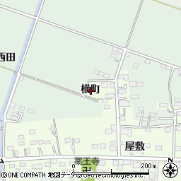 宮城県仙台市若林区飯田横町周辺の地図