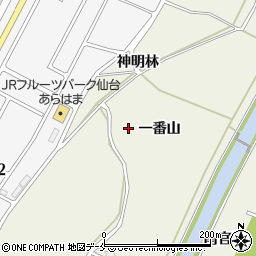 宮城県仙台市若林区荒浜一番山周辺の地図