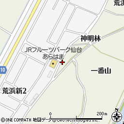 宮城県仙台市若林区荒浜四本松周辺の地図
