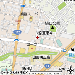 とんかつ竹亭 山形店周辺の地図