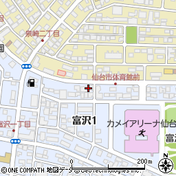 ホワイト急便　富沢１丁目店周辺の地図