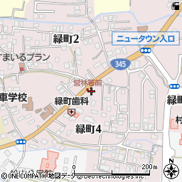 新潟県村上市緑町周辺の地図