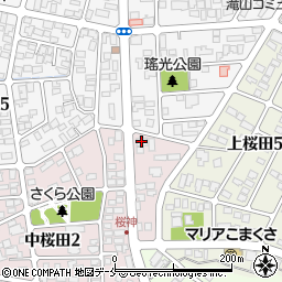 コンフォート中桜田周辺の地図