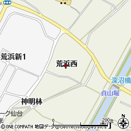 宮城県仙台市若林区荒浜西周辺の地図