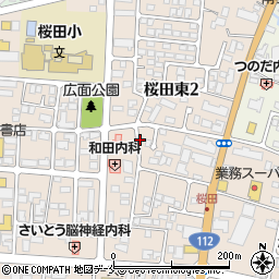 ふとんの緑川周辺の地図