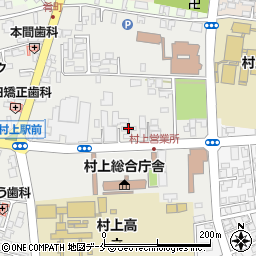 宝商事村上支店駅前給油所周辺の地図