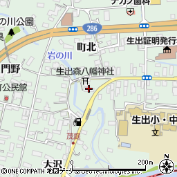 生出森八幡神社周辺の地図