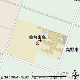 宮城県仙台市若林区下飯田高野東周辺の地図