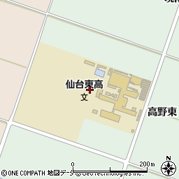 宮城県仙台市若林区下飯田（高野東）周辺の地図
