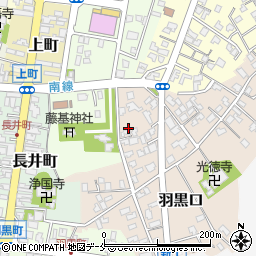 新潟県村上市羽黒口周辺の地図