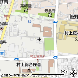 村上桜ケ丘高校同窓会館周辺の地図