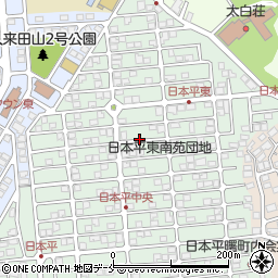 宮城県仙台市太白区日本平周辺の地図
