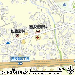 ダイソー仙台西多賀店周辺の地図