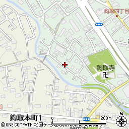鈎取寺西公園周辺の地図