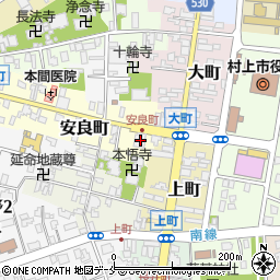 新潟県村上市安良町2-12周辺の地図