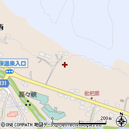 宮城県仙台市太白区秋保町湯元枇杷原周辺の地図