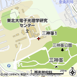 宮城県仙台市太白区三神峯周辺の地図