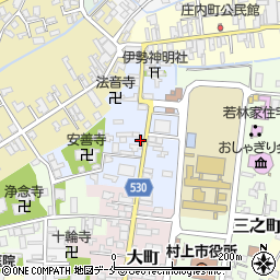 新潟県村上市小町周辺の地図