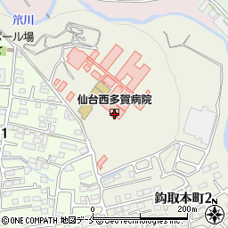 ニューヤマザキデイリーストア仙台西多賀病院店周辺の地図