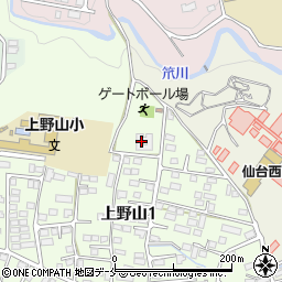 仙台市　上野山児童館周辺の地図