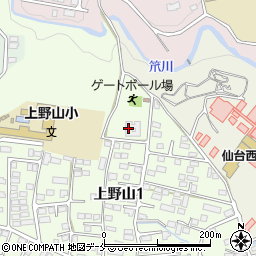 仙台市上野山児童館周辺の地図