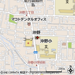 仙台市沖野保育所周辺の地図