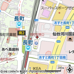 長町駅東口周辺の地図