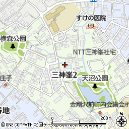 宮城県仙台市太白区三神峯2丁目周辺の地図