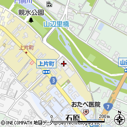 〆張鶴酒造場周辺の地図
