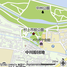 村上市鮭公園周辺の地図