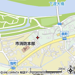新潟県村上市泉町周辺の地図