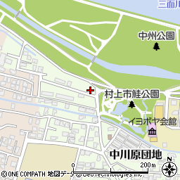 三面川鮭産漁協周辺の地図