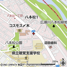 宮城県仙台市太白区八本松周辺の地図